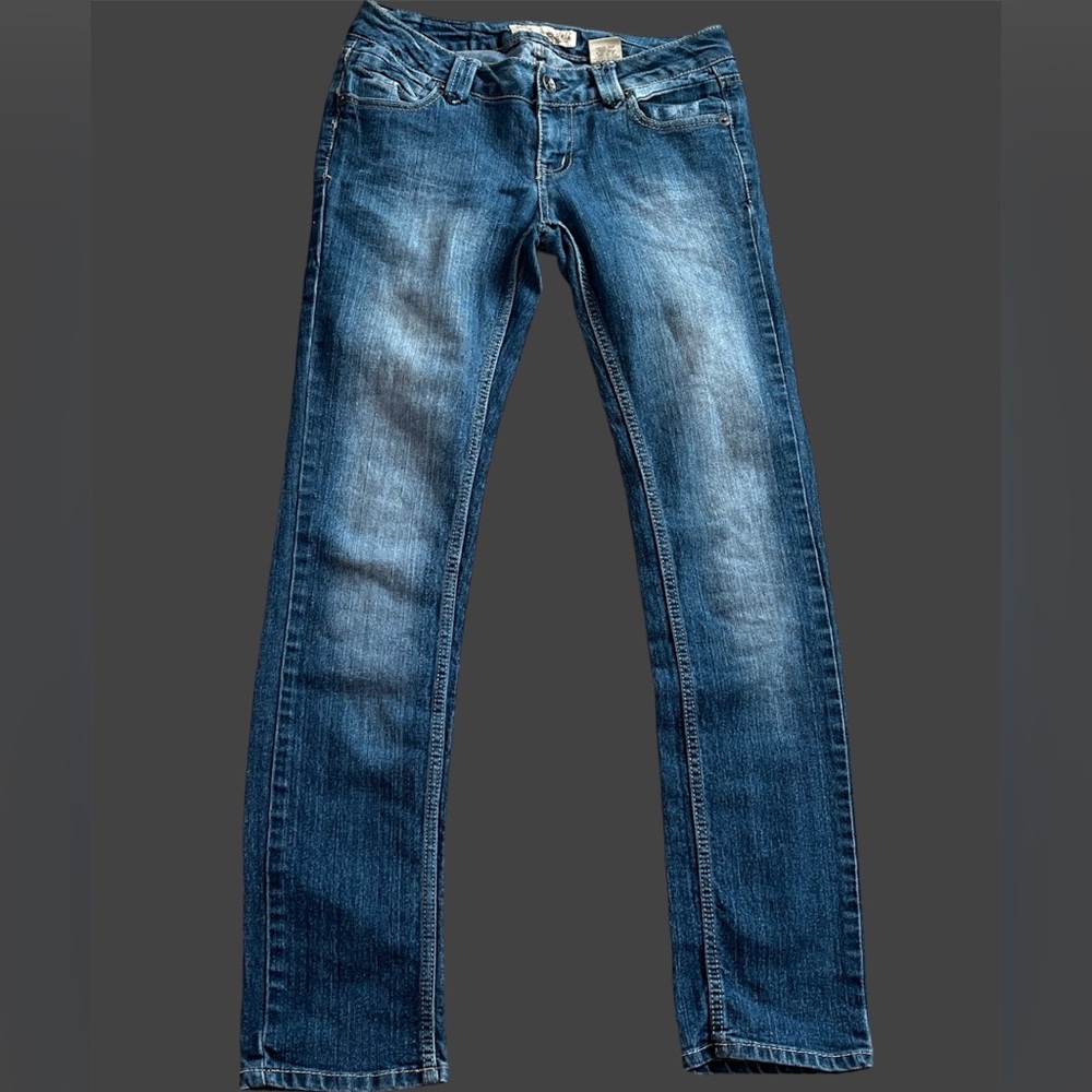 Dark Wash Relaxed Skinny Jeans